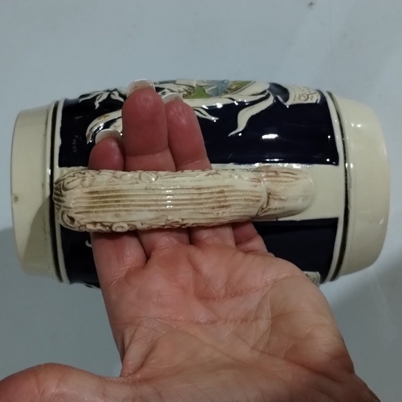 Beer Stein mug couple with church theme blue and cream - Picture 9 of 9